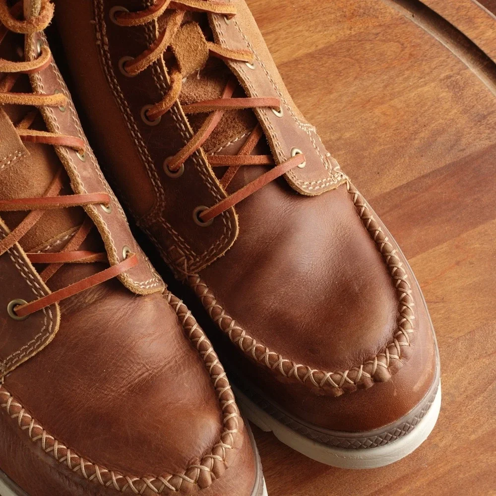 Manitobah Mukluks Boots Mens Size 11 Brown Mesa Moc Toe Leather Ankle Waterproof
